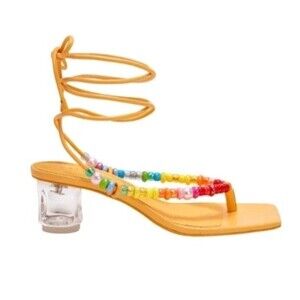 Sz 8.5 - Katy Perry The Cubie Bead Lace Up Sandals